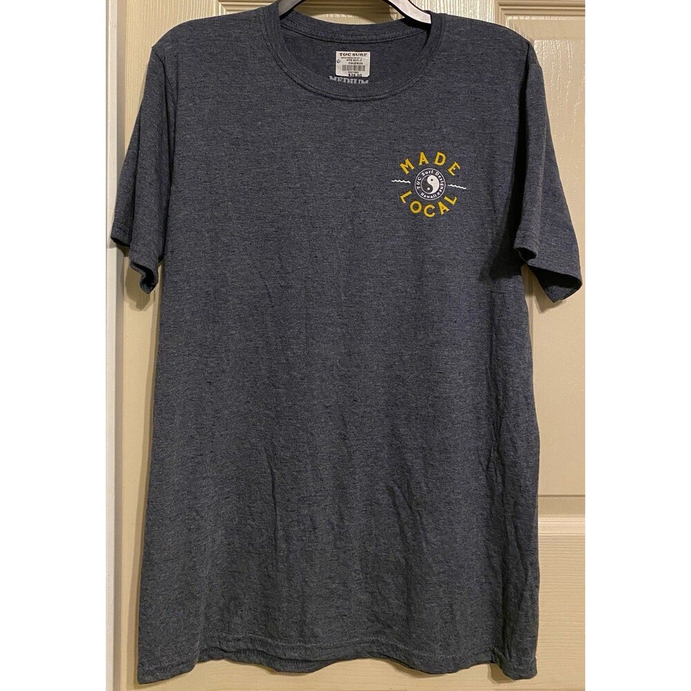 T&C Surf Designs Hawaii Tropical Surf Tee Shirt Men M 2 Sided Graphic Relax Brah
